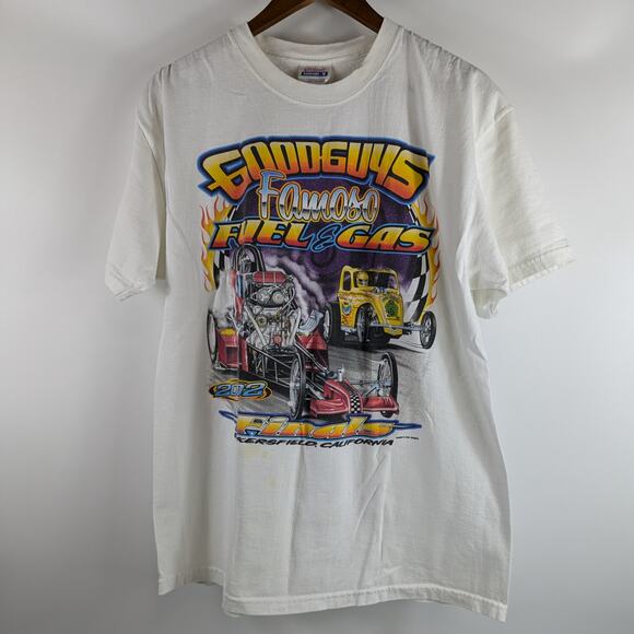 Hanes Other - Vintage 2002 Mens Drag Racing L T-Shirt Goodguys Fomoso Fuel & Gas Bakersfield